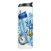 Waterfles drink meer water thermosbeker (Gedraaid links)
