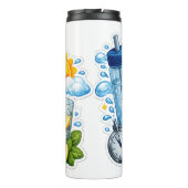 Waterfles drink meer water thermosbeker (Achterkant)