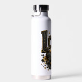 Waterfles | Elegante Romantische Bloemhart Tumb (Rechts)