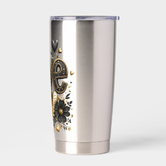 Waterfles | Elegante Romantische Bloemhart Tumb Geïsoleerde Drinkbeker
