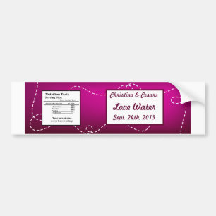 Waterfles Etiket Papier Vlak Paarse Lus Purples Bumpersticker