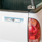 Waterfles Etiket Twinkling Sneeuw / kale boom Bumpersticker (Op Truck)