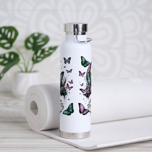 Waterfles | Fairycore bloemige geïsoleerde fles (Yoga)