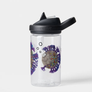 Waterfles - Familie van blauwe en Paarse vis