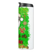 Waterfles Funny Santa Bel me Tekst me Thermosbeker (Geroteerd rechts)