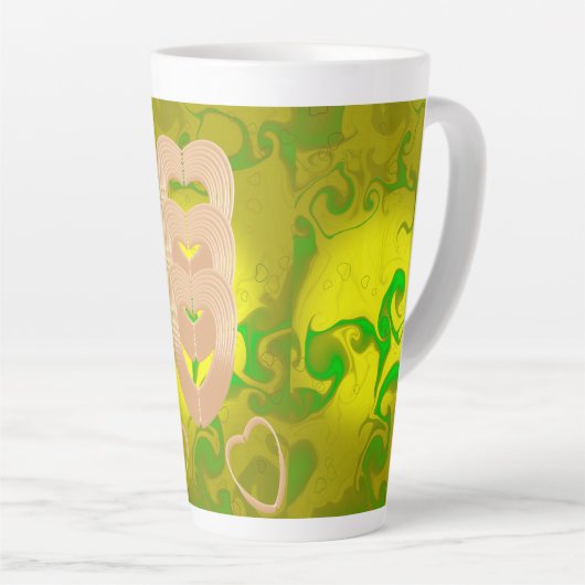 Waterfles hartverbinding latte mok (Rechterhoek)