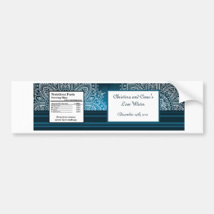 Waterfles Label Deep Moroccan Blue Bumpersticker
