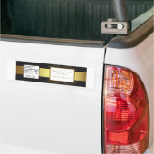 Waterfles Label Gold en Black Damask Bumpersticker (Op Truck)