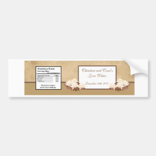 Waterfles Label Oosterse bloemen Bumpersticker