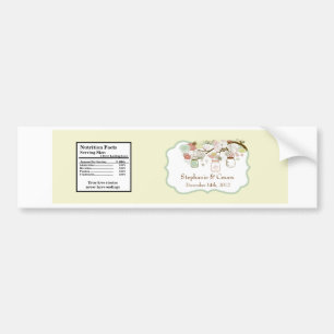 Waterfles Label Spring Floral Mason Jars groen Bumpersticker