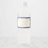 Waterfles Label twin boy & boy, Twin baby shower Waterfles Etiket (Voorkant)