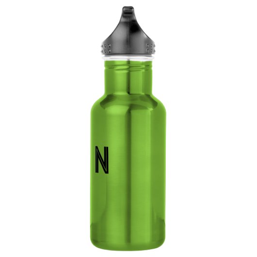 Waterfles Mannen Naam Zwarte Tekst Kleur Appel (Rechts)