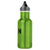 Waterfles Mannen Naam Zwarte Tekst Kleur Appel Waterfles (Rechts)