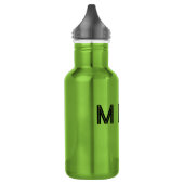 Waterfles Mannen Naam Zwarte Tekst Kleur Appel Waterfles (Links)