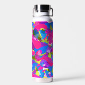Waterfles met abstracte grafische kunst. (Achterkant)