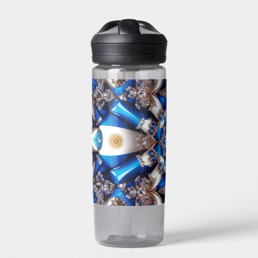 Waterfles met Argentijnse kleuren Design (Voorkant)
