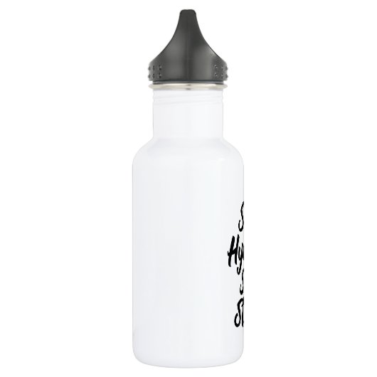Waterfles met 'Blijf gehydrateerd, blijf sterk' Waterfles (Links)