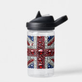 Waterfles met British Colours Design (Links)