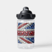 Waterfles met British Colours Design (Achterkant)