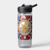 Waterfles met Colombiaanse kleuren Design (Links)