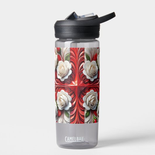 Waterfles met Engelse Rozen Design (Links)