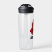 Waterfles met geborduurd boks handschoen logo (Voorkant)