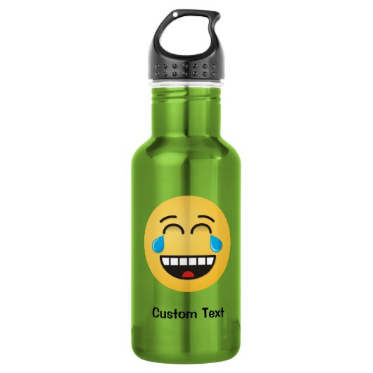 Waterfles met gezicht met tranen van blijdschap (Voorkant)