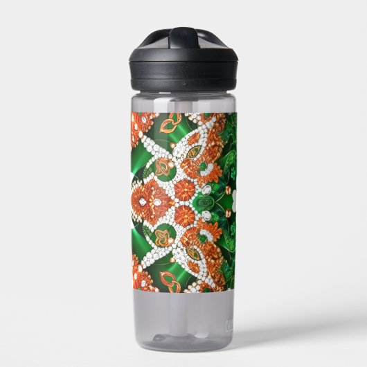 Waterfles met Ierse traditionele kleuren Design (Voorkant)