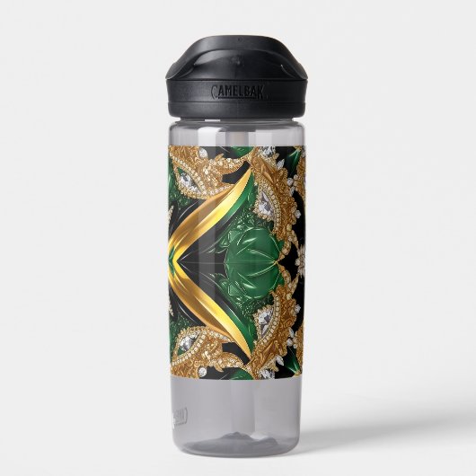 Waterfles met Jamaicaanse kleuren Design (Achterkant)