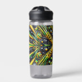 Waterfles met Jamaicaanse kleuren Design (Voorkant)