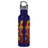 Waterfles met Kandinsky's pleinen en cirkels Waterfles (Achterkant)