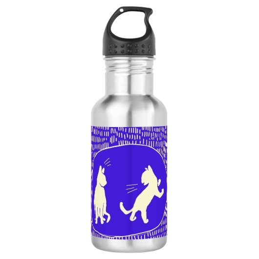 Waterfles met kat ontwerp (Voorkant)