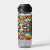 Waterfles met LGBT-kleuren ontwerp (Achterkant)