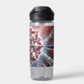 Waterfles met Noorse kleuren Design (Achterkant)