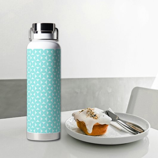 Waterfles met Prussian Blue stropdas patroon