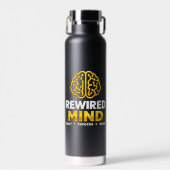 Waterfles met Rewired Mind-logo - Zwarte Geïsoleer (Voorkant)