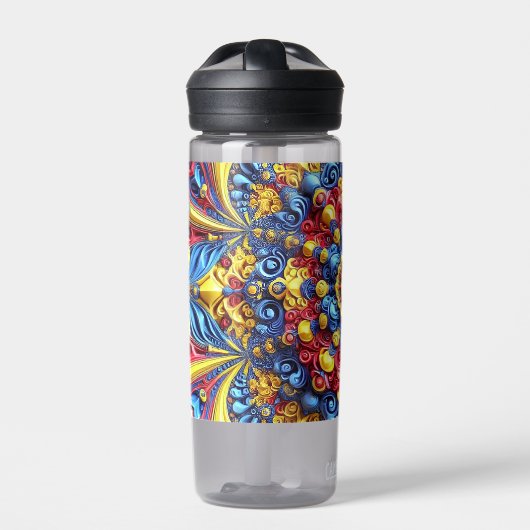 Waterfles met Roemeense kleuren (Voorkant)