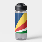Waterfles met Seychellen Kleuren Design (Voorkant)