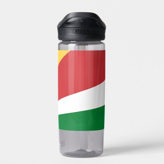 Waterfles met Seychellen Kleuren Design (Achterkant)