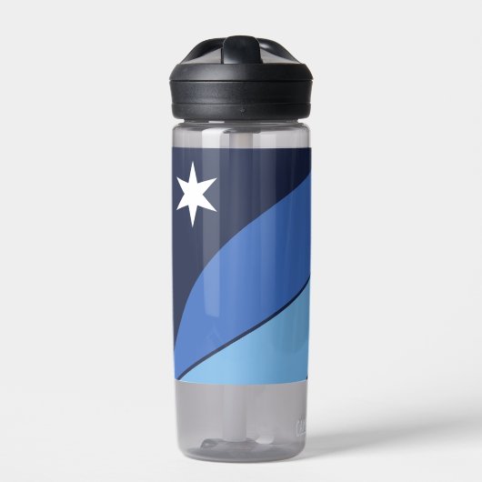 Waterfles met vlag van Columbia, S.C. (Voorkant)