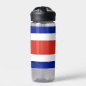 Waterfles met vlag van Costa Rica (Voorkant)