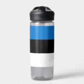Waterfles met vlag van Estland (Voorkant)