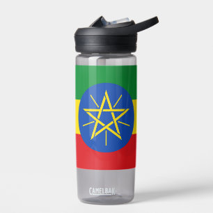 Waterfles met vlag van Ethiopië