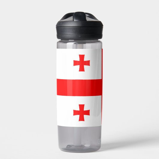 Waterfles met vlag van Georgië (Voorkant)
