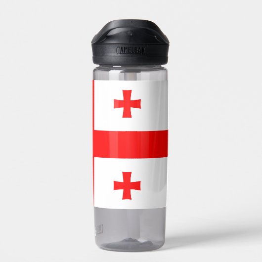 Waterfles met vlag van Georgië (Achterkant)