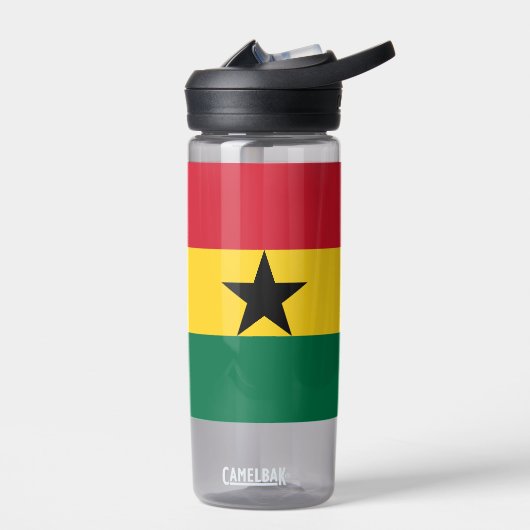 Waterfles met vlag van Ghana (Links)