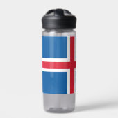 Waterfles met vlag van IJsland (Voorkant)