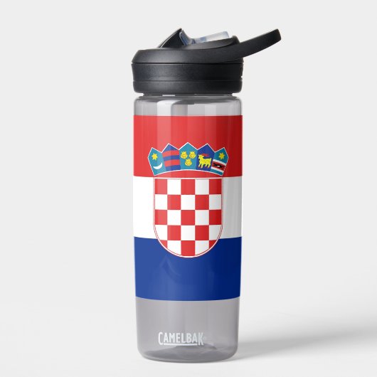 Waterfles met vlag van Kroatië (Links)