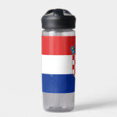 Waterfles met vlag van Kroatië (Voorkant)