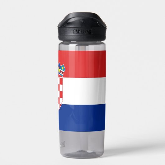 Waterfles met vlag van Kroatië (Achterkant)